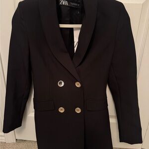 NWT- Zara Black Double-Breasted Women's Blazer